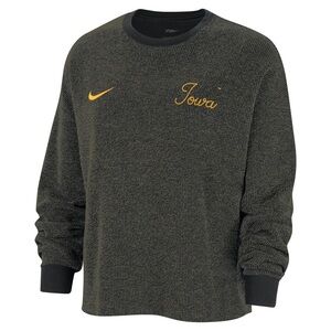 Iowa Hawkeyes Nike Women's Yoga Script Pullover Sweatshirt - Black XL